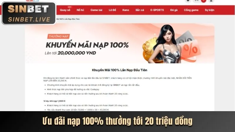 Nạp tiền vào tài khoản cá cược